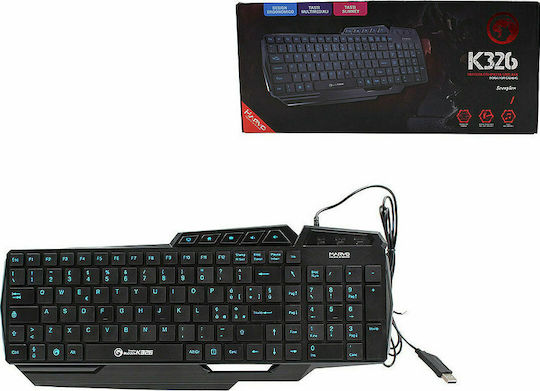 Marvo K326 Gaming Πληκτρολόγιο με Φωτιζόμενα πλήκτρα (Αγγλικό US)