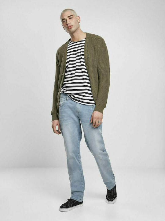 Herren Strickjacke mit Knöpfen Khaki