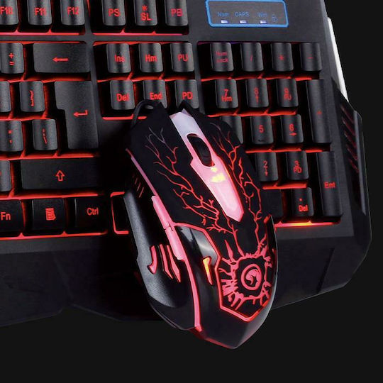 Marvo Combo KM400 & G1 Set Gaming Tastatur mit Beleuchtete Tasten & Maus (Englisch US)