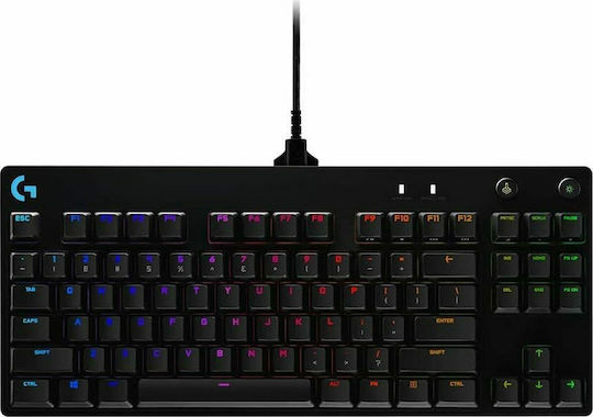 Logitech G Pro Gaming Μηχανικό Πληκτρολόγιο Tenkeyless με GX Blue διακόπτες και RGB φωτισμό (Αγγλικό US)