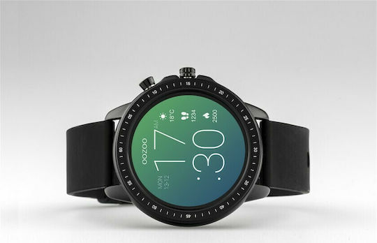 Oozoo Q00304 45mm Smartwatch με Παλμογράφο (Μαύρο)