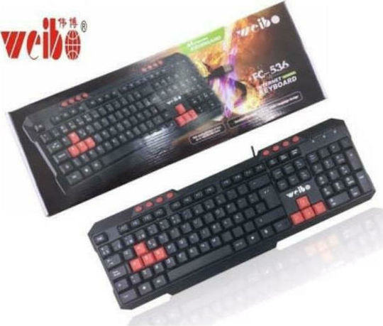 Weibo FC-536 Gaming Πληκτρολόγιο (Αγγλικό US)