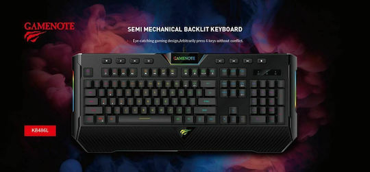 Havit KB486L Gaming Keyboard with RGB lighting (English US)