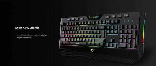Havit KB486L Gaming Keyboard with RGB lighting (English US)
