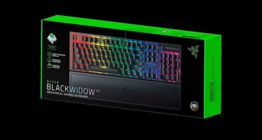 Razer BlackWidow V3 Gaming Mechanical Keyboard with Razer Green switches and RGB lighting (Greek)
