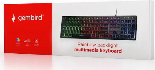 Gembird KB-UML-01 Gaming Πληκτρολόγιο με RGB φωτισμό (Αγγλικό US)