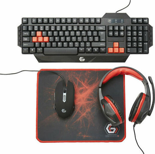 Gembird GGS-UMG4-02 4-in-1 Gaming Keyboard Set with Illuminated keys & Mouse (English US)