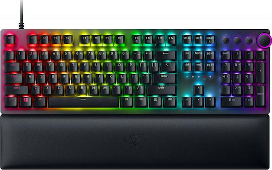Razer Huntsman V2 TKL Оптичен Гейминг Клавиатура Без ключове с Razer Clicky суичове и RGB подсветка (Английски US) Черен