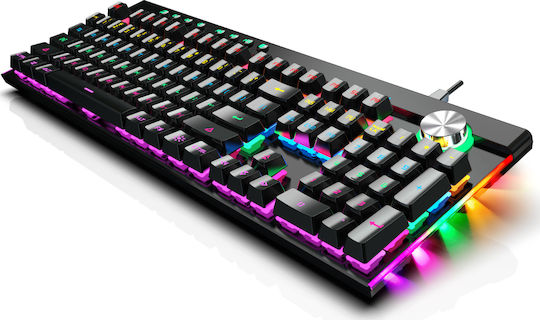 Omega Varr Neon Gaming Mechanical Keyboard with Jixian Blue switches and RGB lighting (English US)