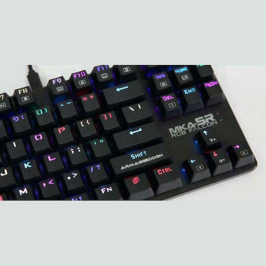 Armaggeddon MKA-5R Falcon Gaming Mechanical Keyboard Tenkeyless with Custom Blue Switches and RGB Lighting English US