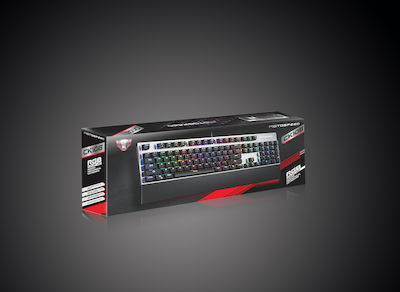 Motospeed CK108 Gaming Μηχανικό Πληκτρολόγιο με Outemu Red διακόπτες και RGB φωτισμό (Ελληνικό) Γκρι