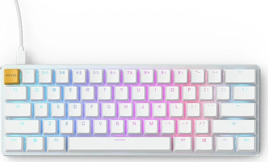 Glorious PC Gaming Race The GMMK Gaming Μηχανικό Πληκτρολόγιο με Gateron Brown διακόπτες και RGB φωτισμό (Αγγλικό US) White Ice