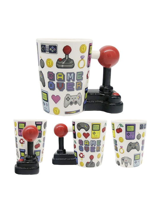 Puckator Game Over - Joystick Becher Keramik Mehrfarbig 355ml