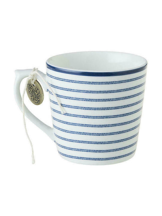 Laura Ashley Blueprint Cană din Porțelan Candy Stripe 220ml