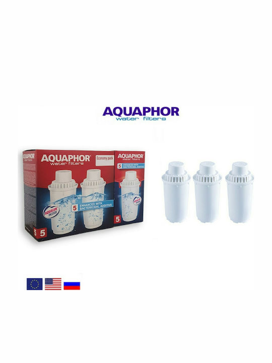 Aquaphor Water Filter Replacement for Pitcher made of Activated Carbon B100-5 3pcs