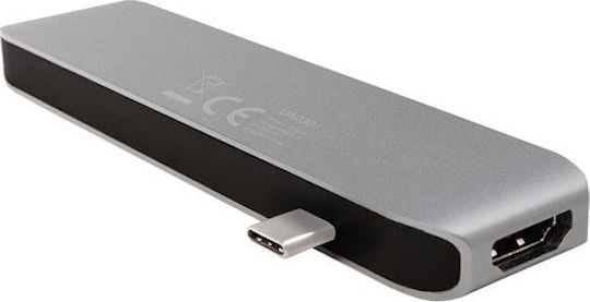LogiLink USB-C Docking Station mit HDMI 4K Silber (UA0301)