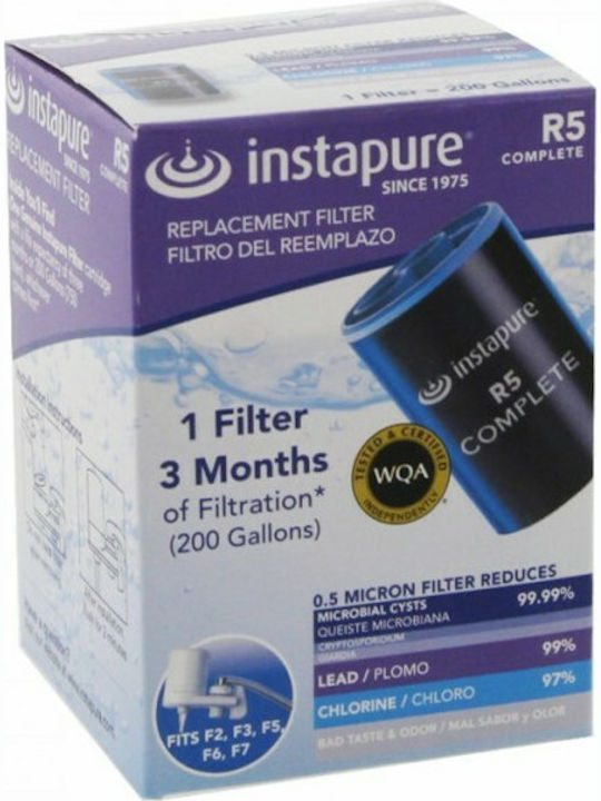 Instapure Water Filter Replacement for Faucet made of Activated Carbon R5 0.5 μm