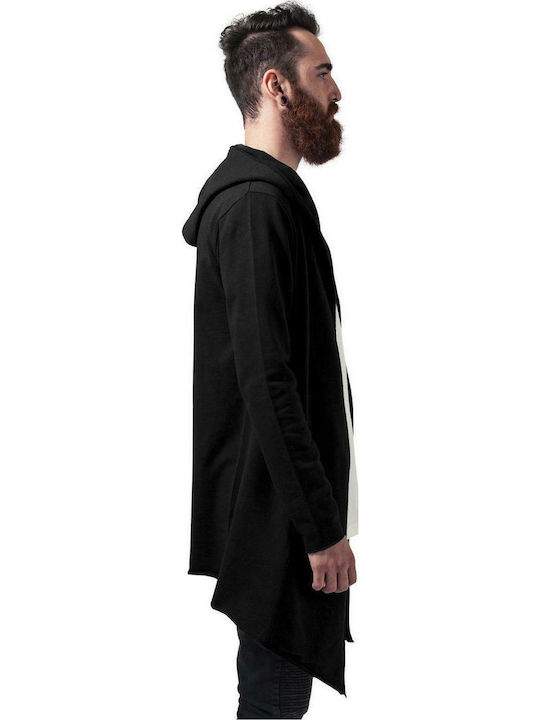 TB1389 Ανδρική Ζακέτα Fleece με Κουκούλα Μαύρη