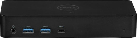 Dell D6000 USB-A Docking Station με HDMI/DisplayPort 4K PD Ethernet και συνδεση 3 Οθονών Μαύρο