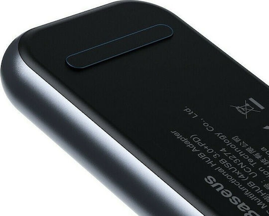Baseus USB-C Docking Station με HDMI 4K PD Γκρι (CAHUB-CZ0G)