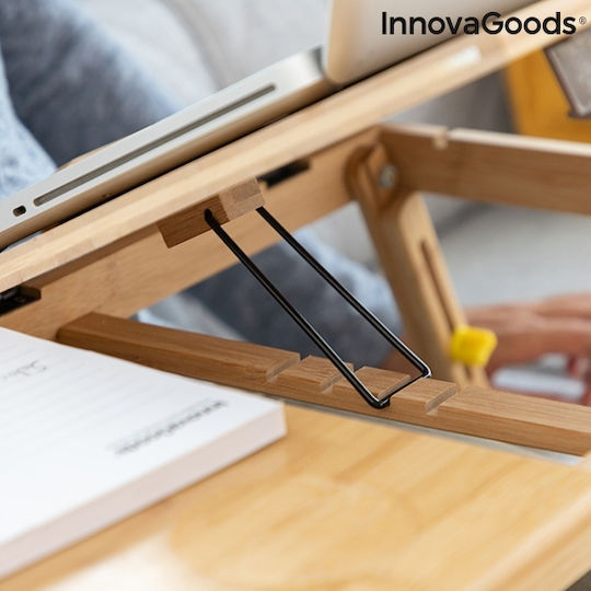 InnovaGoods Lapwood Table for Laptop Brown