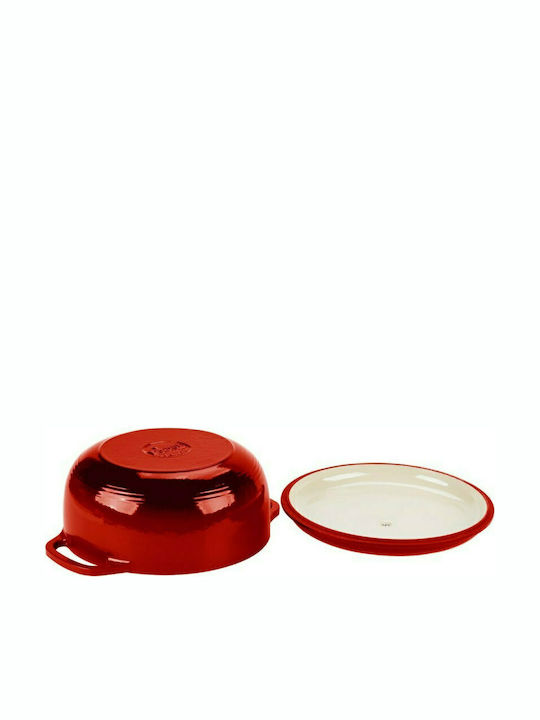 Lodge Βαθιά Κατσαρόλα από Μαντέμι 5.68lt / 34.5cm Red