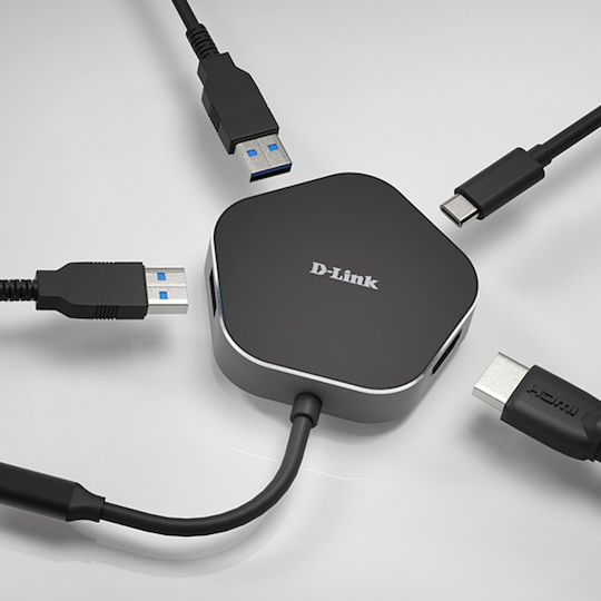 D-Link USB-C Docking Station with HDMI 4K PD Ethernet Black (DUB-M420)
