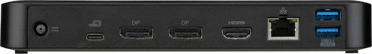 Acer Docking III USB-C Докинг Станция с HDMI/DisplayPort 4K PD Ethernet и Свързване на 2 Монитора Черна