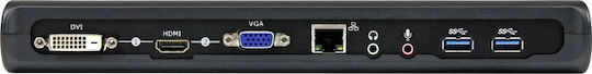 StarTech USB-A Докинг станция с HDMI Ethernet Черен (USB3SDOCKHDV)