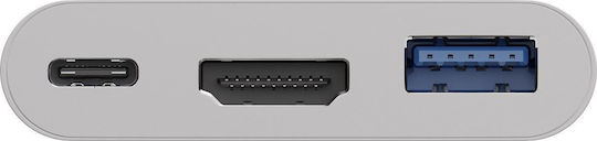 Goobay USB-C Докинг станция с HDMI 4K PD Бял (62104)