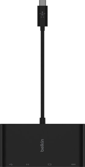 Belkin USB-C Docking Station with HDMI 4K Ethernet Black (AVC005BTBK)