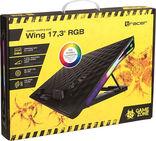 Tracer Gamezone Wing RGB Cooling Pad για Laptop έως 17.3" με 1 Ανεμιστήρα