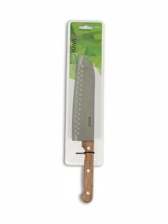Nava Terrestrial Μαχαίρι Santoku από Ανοξείδωτο Ατσάλι 17cm