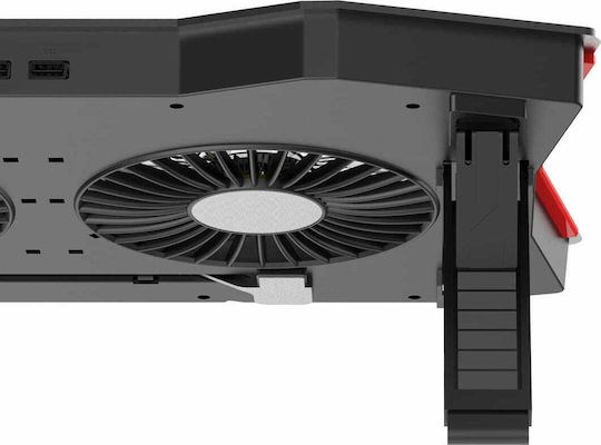 Omega Cooling Pad για Laptop έως 18" με 2 Ανεμιστήρες και Φωτισμό (OMNCP2FB)