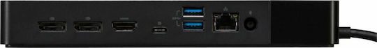 Dell WD19DCS USB-C Docking Station with HDMI/DisplayPort 4K PD Ethernet and Support for 3 Monitors Black