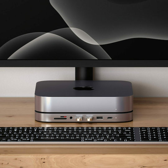Satechi USB-C Докинг станция с PD Ethernet Сребрист (ST-ABHFS)