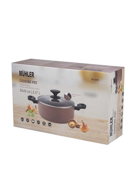 Muhler Deep Pot made of Aluminum 2.5lt / 20cm