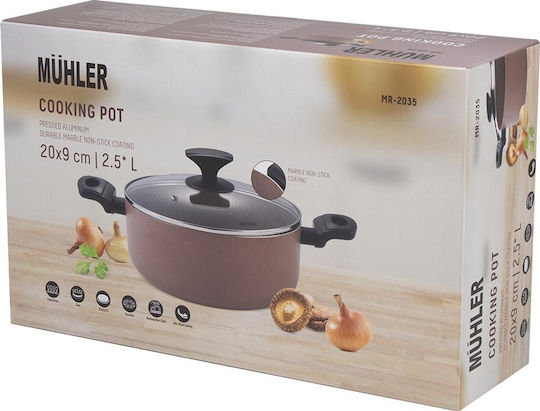 Muhler Deep Pot made of Aluminum 2.5lt / 20cm