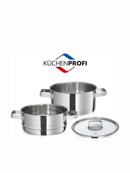 Kuchenprofi San Remo Βαθιά Ανοξείδωτη Κατσαρόλα Ατμού 3lt / 20cm