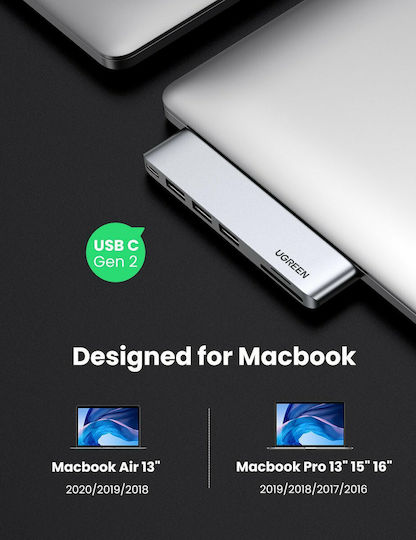 Ugreen CM251 Docking Station with Dual USB-C Silver
