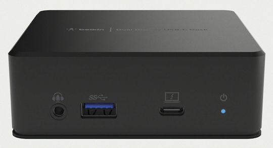 Belkin USB-C Docking Station με HDMI 4K PD Ethernet και σύνδεση 2 Οθονών Μαύρο (INC002VFBK)