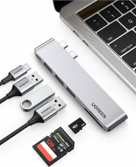 Ugreen CM251 Docking Station with Dual USB-C Silver