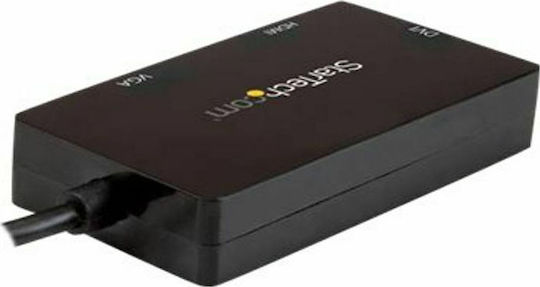 StarTech USB-C Docking Station με HDMI 4K Μαύρο (CDPVGDVHDBP)