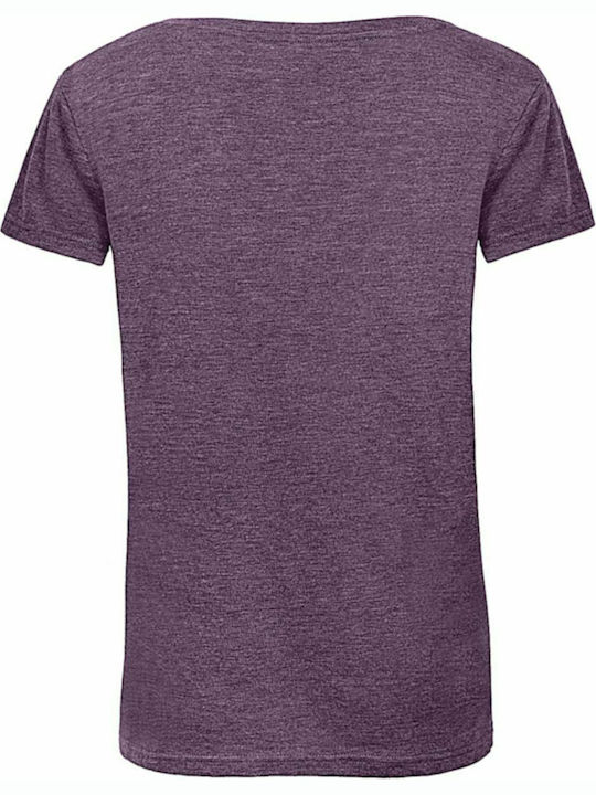 B&C Triblend Werbe-T-Shirt Heather Purple