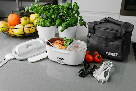 N'Oveen Elektrisches Mittagsbox Inox Grau Mit Fächern 1.1lt