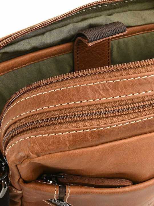 Leather Men's Bag Shoulder / Crossbody Tabac Brown