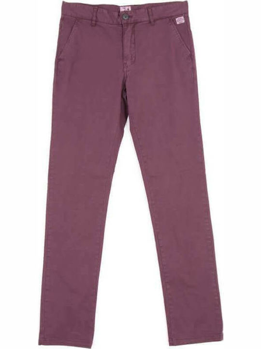 Trousers Chino Elastic in Regular Fit Wine