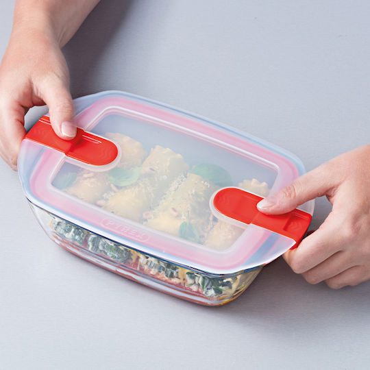 Pyrex Cook Heat Δοχείο Φαγητού Γυάλινο Κόκκινο 2.5lt