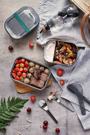 Black+Blum Δοχείο Φαγητού Inox Olive με Χωρίσματα 1lt
