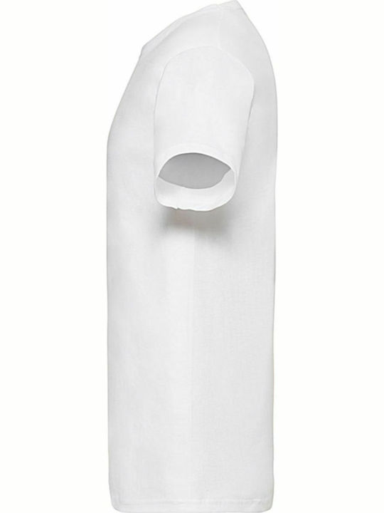 Fruit of the Loom Valueweight V Τ Men's Short Sleeve Promotional T-Shirt White
